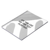 ロゴ 住所 ウェブサイトを追加 カスタマイズ ミニマル シンプル ノートブック (左側)