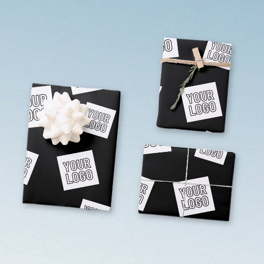 ロゴ、写真、その他の画像 | ランダムな配置 ラッピングペーパーシート