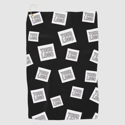 ロゴ、写真、その他の画像 | ランダム配置 ゴルフタオル (正面)