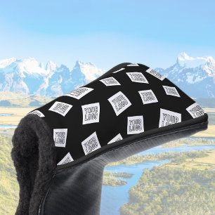 ロゴ、写真、その他の画像   ランダム配置 ゴルフヘッドカバー