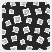 ロゴ、写真、その他の画像 | ランダム配置 スクエアシール (正面)