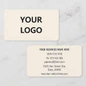 ロゴ、名前、タイトル、電話、電子メール、アドレス、Webサイト 名刺 (正面/裏面)