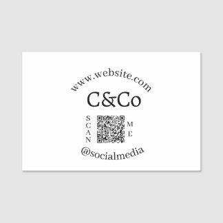 ロゴ 名前 文字 会社 ソーシャルメディア ウェブサイト QR 名札