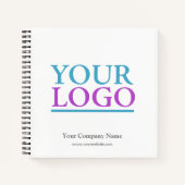 ロゴ、名前、WebサイトのプロモーションVs2の追加 ノートブック (正面)