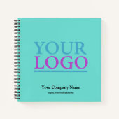 ロゴ、名前、Webサイトの追加プロモーション、リトルトティール（緑がかった色） ノートブック (正面)