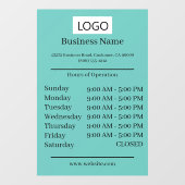 ロゴ 営業時間 オープニングタイムズ ウィンドウサイン (シート)