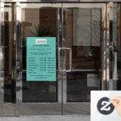 ロゴ 営業時間 オープニングタイムズ ウィンドウサイン (オフィスドア)