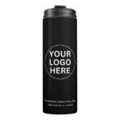 ロゴ&文字はこちらLブラック&ホワイトブランド タンブラー (正面)