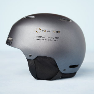 ロゴ+文字付きVinyl Rectangle, Business Helmet シール