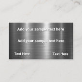 ロゴ |文字 |メタルシャインの背景 名刺 (裏面)