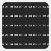 ロゴ | 水平に並べたストライプ スクエアシール (正面)