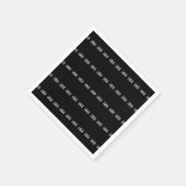 ロゴ | 水平に並べたストライプ スタンダードカクテルナプキン (角)