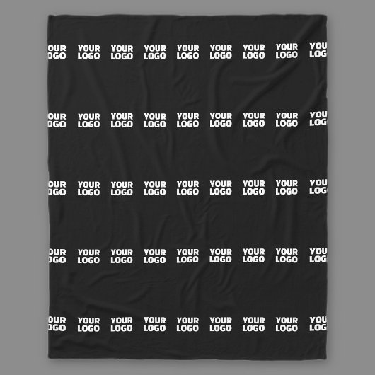 ロゴ | 水平に並べたストライプ フリースブランケット