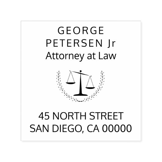 ロゴ |法はかりで測務弁護士の法律事務所 セルフインキングスタンプ (デザイン)