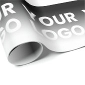 ロゴ & 現代の編集可能なカラー グラデーション ラッピングペーパー (ロールコーナー)