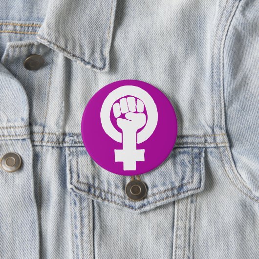 ロゴ、男女同権主義者/feminista、平等/igualidad: 缶バッジ (インサイチュ)