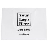 ロゴ(白と黒) ラージペーパーバッグ (正面)