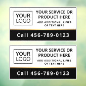 ロゴ/白エレガント黒のビジネスサービスの追加  ウィンドウサイン (シート3)