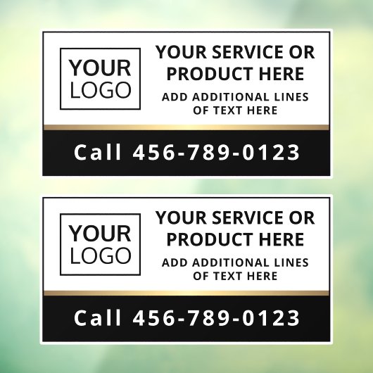 ロゴ/白エレガント黒のビジネスサービスの追加  ウィンドウサイン (シート3)