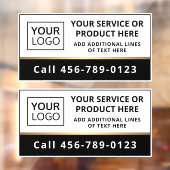 ロゴ/白エレガント黒のビジネスサービスの追加  ウィンドウサイン (シート2)