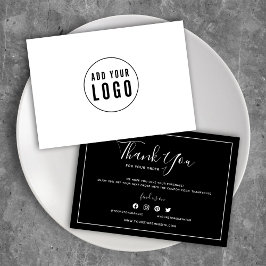 ロゴ 白枠 編集可能 カラー サンクスカード