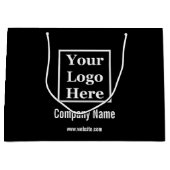 ロゴ（白黒） ラージペーパーバッグ (正面)