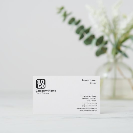 ロゴ – 白 名刺 (スタンド正面)