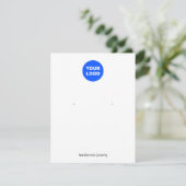 ロゴ 白 大きなイヤリング ディスプレイ 招待状 (スタンド正面)