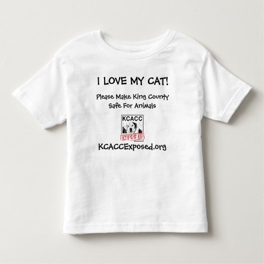 ロゴ、私は私のCATを愛します! 、KCACCExposed.org、… トドラーTシャツ (正面)