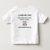 ロゴ、私は私のCATを愛します! 、KCACCExposed.org、… トドラーTシャツ (裏面)