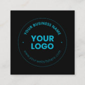 ロゴ | 編集可能なビジネス名とWebサイト エンクロージャーカード (正面)