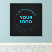 ロゴ | 編集可能なビジネス名とWebサイト キャンバスプリント (インサイチュ (ウッドフロア))