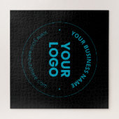 ロゴ | 編集可能なビジネス名とWebサイト ジグソーパズル (横)