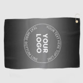 ロゴ（編集可能な白黒グラデーション付き） ゴルフタオル (横)