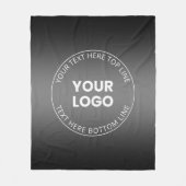 ロゴ(編集可能な白黒グラデーション付き) フリースブランケット (正面)