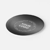 ロゴ（編集可能な白黒グラデーション付き） ペーパープレート (アングル)