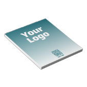 ロゴ（編集可能なQRコード＆グラデーションオンブレ付き） ノートパッド (アングル)