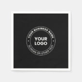 ロゴ |編集可能モダンな文字と要素 スタンダードカクテルナプキン (正面)
