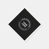 ロゴ |編集可能モダンな文字と要素 スタンダードカクテルナプキン (角)