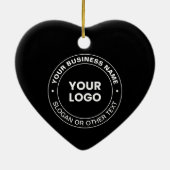 ロゴ |編集可能モダンな文字と要素 セラミックオーナメント (裏面)