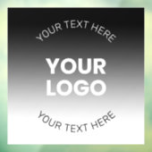 ロゴ |編集可能モダンな白黒グラデーション ウィンドウサイン (シート3)