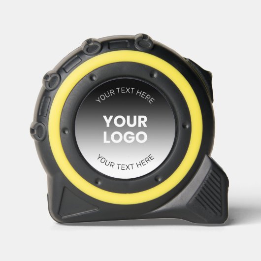 ロゴ |編集可能モダンな白黒グラデーション メジャー (正面)