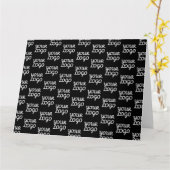 ロゴ |繰り返しシンプルロゴのパターン カード (黄色い花)