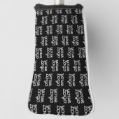 ロゴ |繰り返しシンプルロゴのパターン ゴルフヘッドカバー (回転90)