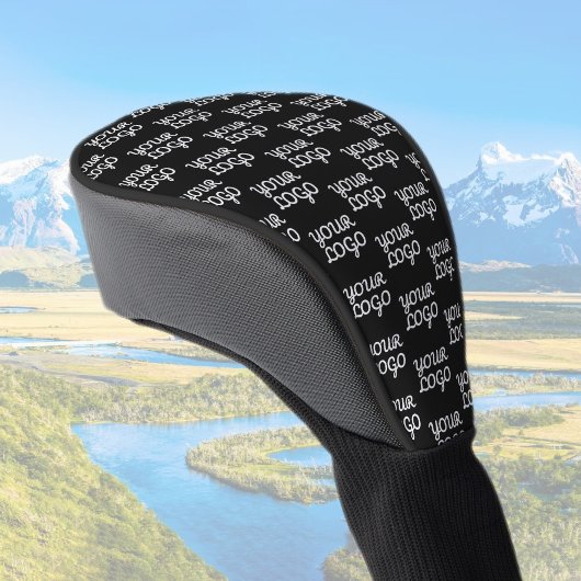 ロゴ |繰り返しシンプルロゴのパターン ゴルフヘッドカバー
