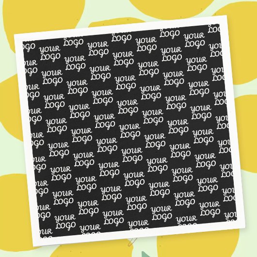 ロゴ |繰り返しシンプルロゴのパターン スタンダードカクテルナプキン