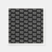 ロゴ |繰り返しシンプルロゴのパターン スタンダードカクテルナプキン (正面)