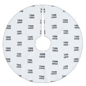 ロゴ |繰り返しシンプルロゴの置き換え ブラッシュドポリエステルツリースカート (正面)