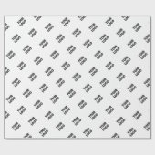 ロゴ |繰り返シンプルし対角線のロゴラッピング ラッピングペーパー (フラット)