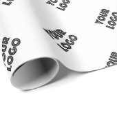 ロゴ |繰り返シンプルし対角線のロゴラッピング ラッピングペーパー (ロールコーナー)